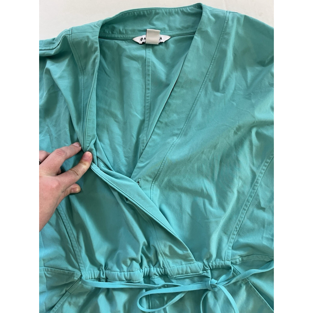 Athleta Marlow Short Sleeve Romper with Pockets Gulf Green Size Small - Picture 6 of 10